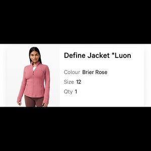 lululemon athletica Define Jacket in Brier Rose

NEVER WORN